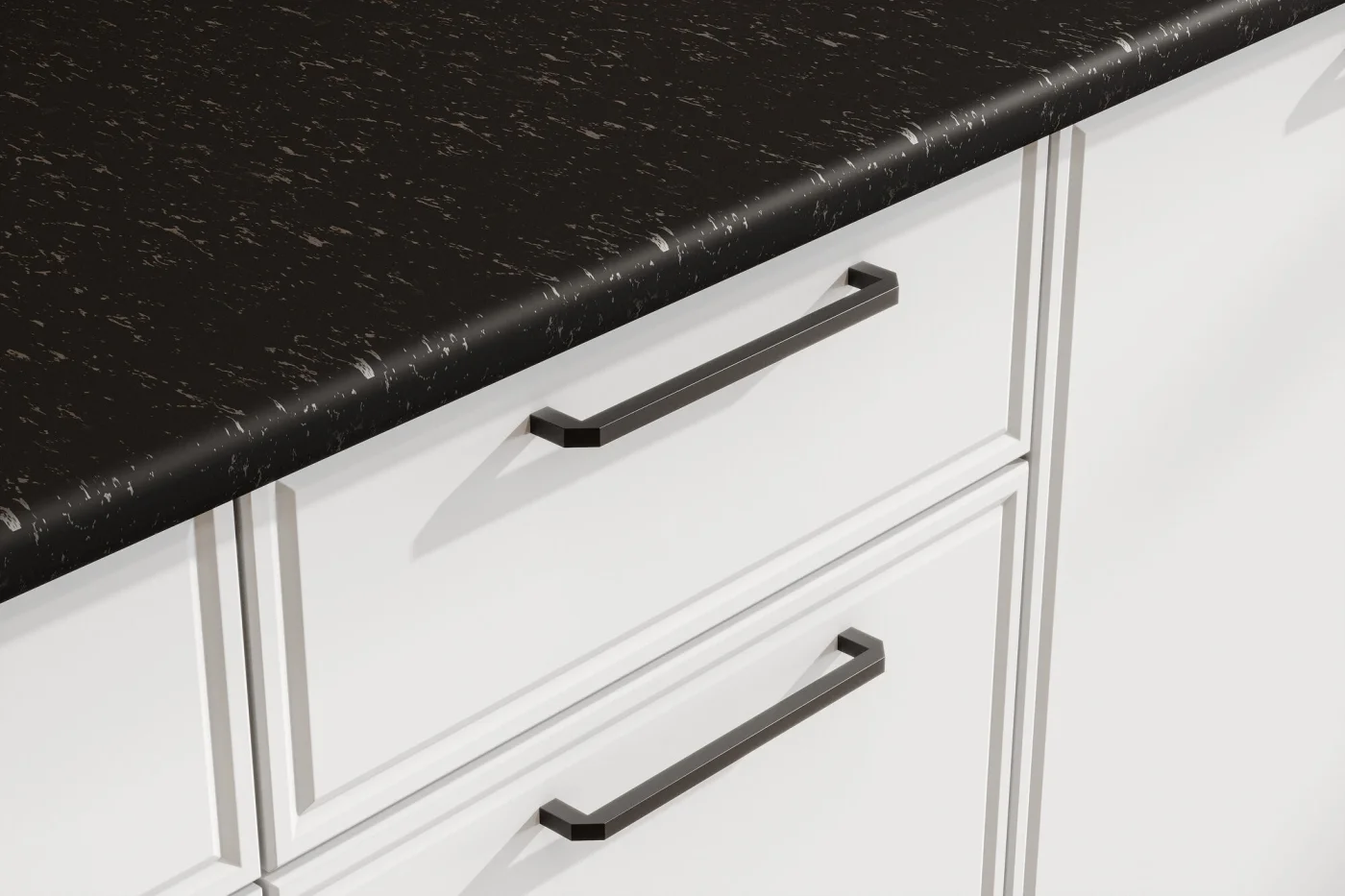 Кухонный гарнитур кухня "Арнуво" 2 м с цельной столешницей, бланж-белый мдф-ЛДСП